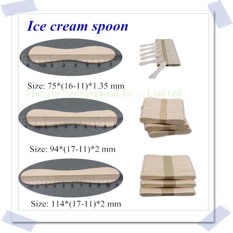 94mm ice cream spoon from factory, supplier, producer and manufacturer of Tianjin Senyangwood Co., Limmited